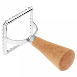 Штамп металлический для пельменей "Квадрат" 5,8х5,8см h10см, деревянная ручка, на картоне (Китай)