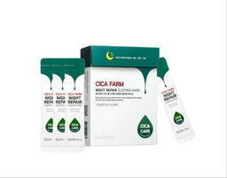 Маска ночная в саше с центеллой азиатской Cica Farm Night Repair Sleeping Mask 4 мл*20 шт - Aopen фото 2