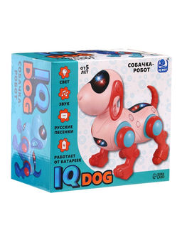Робот-собака IQ DOG, световые и звуковые эффекты, русские песенки, работает от батареек, цвет голубой - IQ BOT фото 8