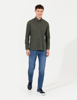Haki Regular Fit Uzun Kollu G_mlek