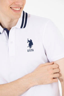 U. S. Polo Assn Мужская белая базовая футболка с воротником-поло - U.s. polo assn фото 8