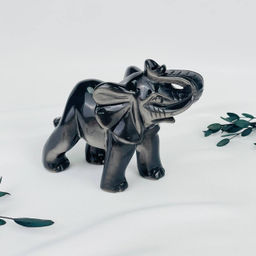 Фигурка Слон из серебристого Обсидиана