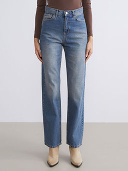 Straight Fit Kad?n Jean Pantolon