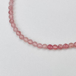 Колье из Клубничного кварца "градиент" 45 см +
