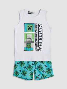 Minecraft Bask?l? Erkek ?ocuk Mayo Tak?m?