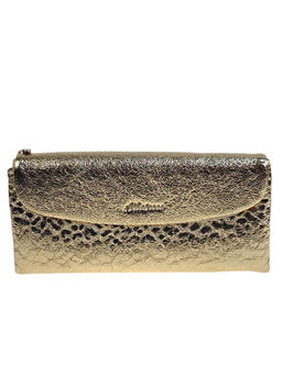 Женский кошелёк из натуральной кожи, цвет золото