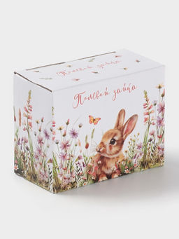 Салфетница Доляна «Зайка», доломит, 9.5×4.3×7 см, белая