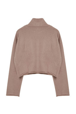 Vizon Genis Kal?p Crop Yumusak Dokulu Genis Kal?p Triko H?rka TWOAW25HI00176 - Trendyolmilla фото 7