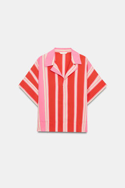 CAMISA RAYAS CUELLO POLO / Multicolor