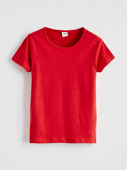 Bisiklet Yaka K?z ?ocuk Ti??rt