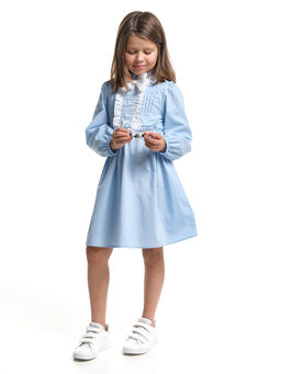 Платье для девочки нарядное детское праздничное UD 8060 голубой - Mini maxi фото 4
