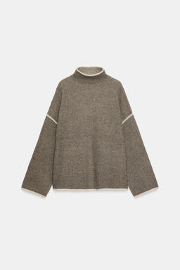 KNIT JUMPER WITH CONTRAST TRIMS - Zara фото 16