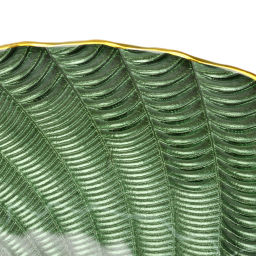 Тарелка стеклянная "Фьюжн" 32см изумрудный перламутр