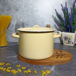 Кастрюля 4,5л 2с17 без рис.крем. - Стальэмаль фото 2