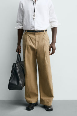 BARREL FIT PLEATED TROUSERS - Zara фото 2