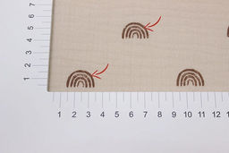 Муслин двухслойный с эф.жатости Радуга-дуга цв.бежево-молочный, СОРТ2, ш.1.43м, хлопок-100% - Купава фото 8