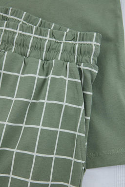TRENDYOL MAN Lacivert Regular Fit Ekose Orme Sortlu Pijama Tak?m? TMNSS25PT00034 - Trendyolmilla фото 11