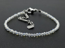 Браслет из лунного камня (имитация) шарик гр.2мм, 17см