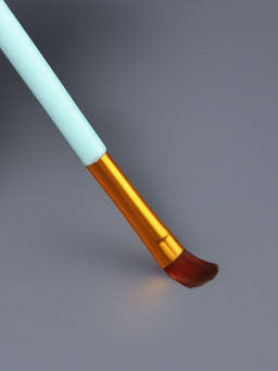 Цена за 4 шт. Набор кистей для макияжа COLOR POWER, 4 шт., бирюзовый, золотистый