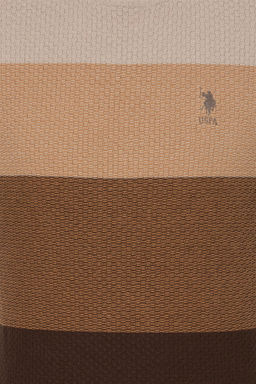 Мужской вязаный свитер кокосового цвета с круглым вырезом Неожиданная скидка в корзине - U.s. polo assn фото 6