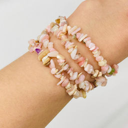 Бусины для украшений из розового Опала крошка