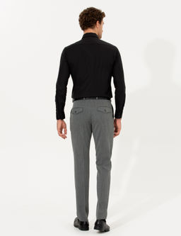 Серые зауженные брюки из ткани - Cacharel фото 4