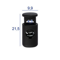 Зажим пластик Micron DA 5596 d 4.5 мм в пакете 24 шт №01 черный