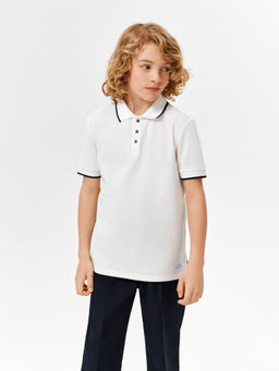 ACOOLA / Сорочка-поло верхняя для мальчиков Ayden белоснежный  фото 4
