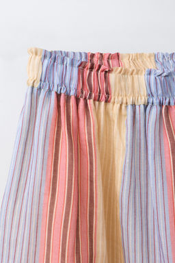 FALDA MIDI RAYAS 100% RAMIO / Multicolor - Zara фото 4