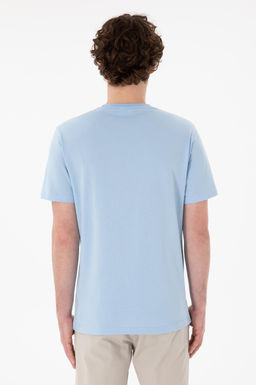 Erkek Regular Fit Bisiklet Yaka Mavi Basic Ti__rt Sepette S_rpriz _ndirim - U.s. polo assn фото 6