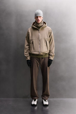SUDADERA T?CNICA COMBINADO POLAR / Tostado