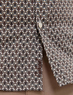 Темно-бордово-красная приталенная рубашка с длинным рукавом - Cacharel фото 12