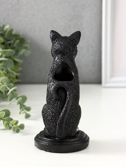 Подсвечник "Кошка" 17х10х8 см, чёрный