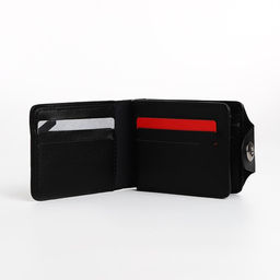 Портмоне мужское на магните, отдел для купюр, для карт, для монет, чёрное