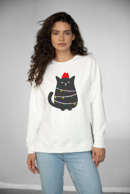 Свитшот Серый кот ДЖ 213-4 Экрю