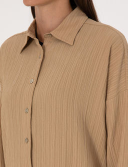 Koyu Bej Oversize Uzun Kollu G_mlek - Pierre cardin фото 7