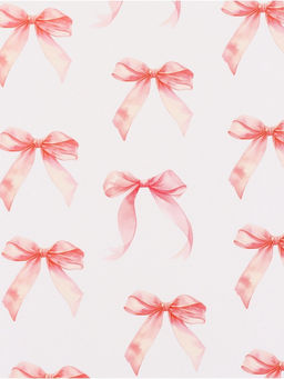 Цена за 10 шт. Бумага упаковочная глянцевая Бантики, 50 ? 70 см