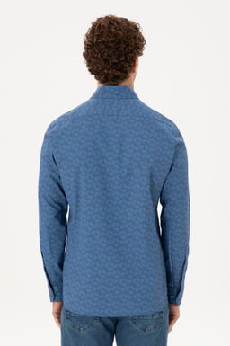 Мужская темно-синяя рубашка с длинным рукавом Неожиданная скидка в корзине - U.s. polo assn фото 5