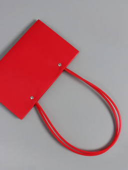 Цена за 10 шт. Сумка для цветов влагостойкая, красная, 22x10.5x13.5 см