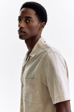 Camisa en mezcla de lino Regular Fit - H&m фото 9