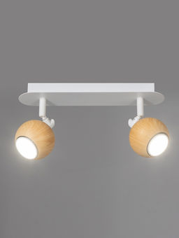 Спот 22000/2, 2x25Вт, GU10, цвет древесный/белый