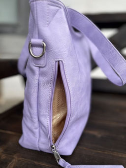 Женская сумка шоппер из эко кожи 0010 Фиолетовый - Kenguluna фото 6