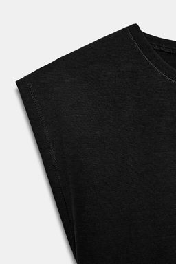 CAMISETA CON ALGOD?N / Negro - Zara фото 6
