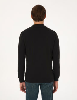 Siyah Slim Fit Fermuarl_ Triko H_rka