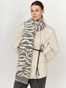 в составе ШЕРСТЬ и КАШЕМИР Большой, мягкий, теплый двусторонний палантин. - Tantino фото 3