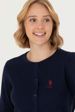 U. S. Polo Assn Женский темно-синий базовый трикотажный кардиган - U.s. polo assn фото 2