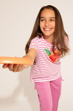 U. S. Polo Assn / Фиолетовая футболка с круглым вырезом для девочек - U.s. polo assn фото 7