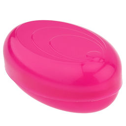 Мыльница дорожная из полипропилена Мидия 11х7х4,5см, розовый полупрозрачный (Россия)
