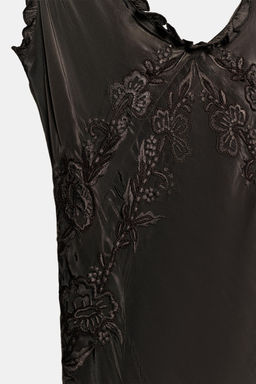 VESTIDO LARGO BORDADOS ZW COLLECTION / Gris antracita - Zara фото 10