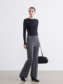 Beli Lastikli ?spanyol Pa?a Kad?n Pantolon